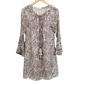 Ramy Brook Dress Silk Ruby Flowy Shift Tassel XS